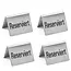 HENDI Tafelstandaard gereserveerd – set van 4 – roestvast staal – 50x35x40 mm