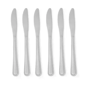 HENDI Tafelmes set – hand gepolijst – roestvast staal – vaatwasserbestendig – 215 mm – 6 stuks