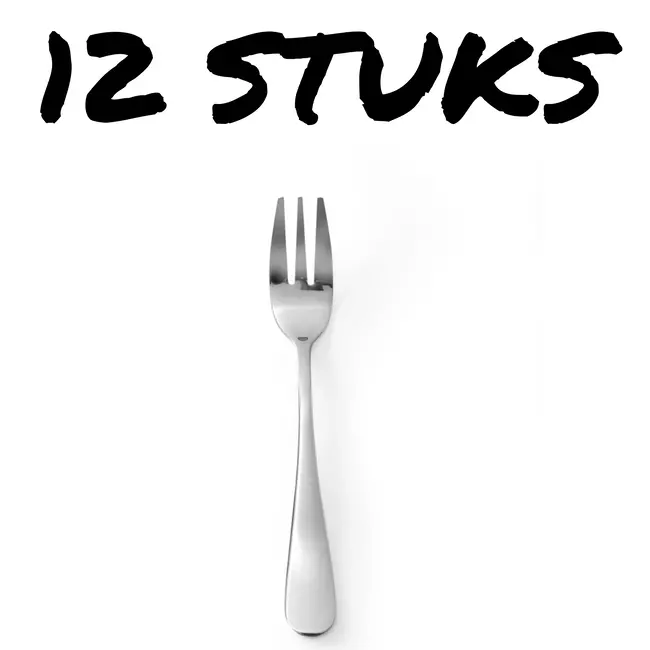 HENDI Cakevorken – Profi Line – Hoogglans – Roestvast staal – 12 stuks – 136 mm