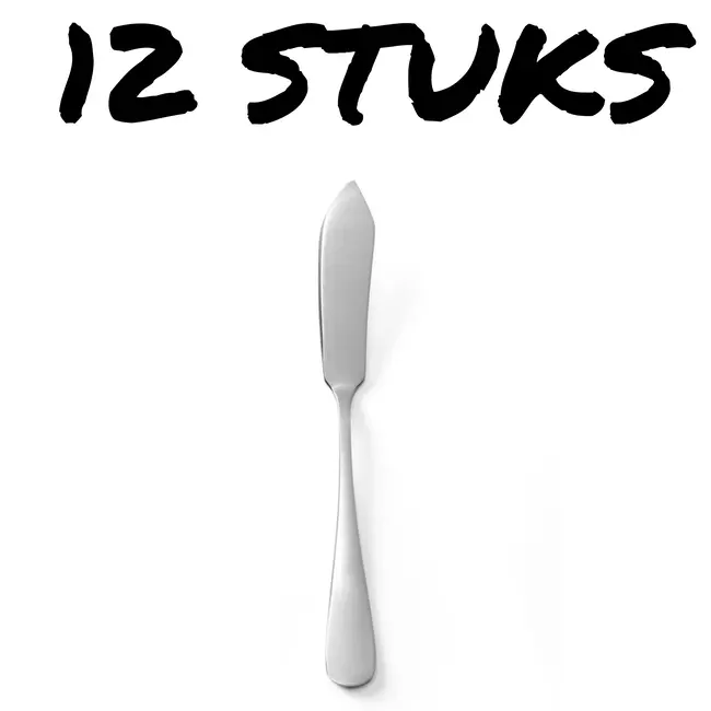 HENDI Elegant botermes – hoogglans afwerking – roestvast staal – set van 12 – 158 mm