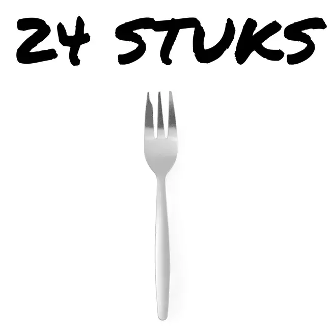 HENDI Gebaksvorken – Budget Line – Roestvast staal – Vaatwasmachinebestendig – 145 mm – 24 stuks