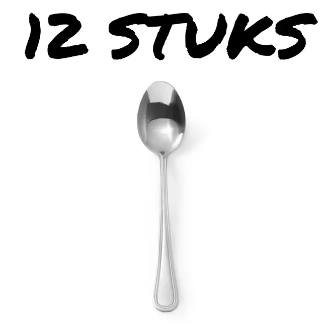 HENDI Koffielepels – hand gepolijst – roestvast staal – vaatwasserbestendig – set van 12