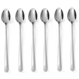 HENDI Sorbetlepels – Profi Line – Hoogglans gepolijst – Roestvast staal – 198 mm – 6 stuks