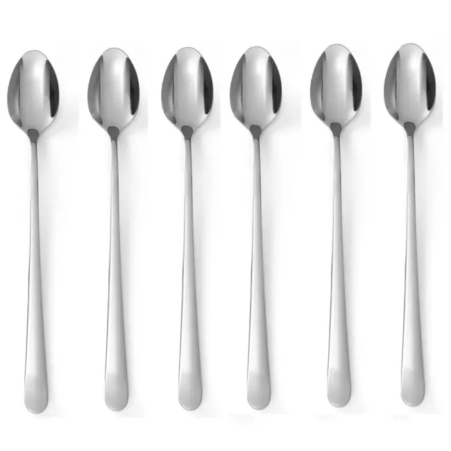 HENDI Sorbetlepels – Profi Line – Hoogglans gepolijst – Roestvast staal – 198 mm – 6 stuks