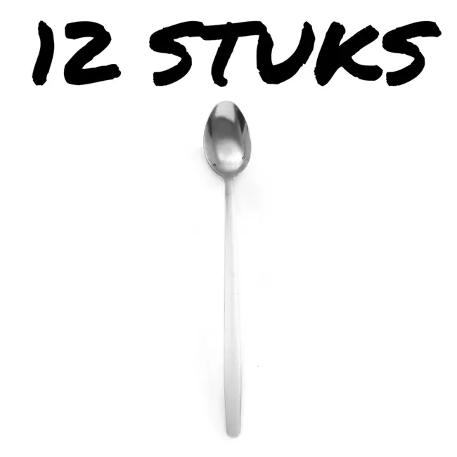 HENDI Sorbetlepels – Budget Line – Roestvast staal – Vaatwasmachinebestendig – 198 mm – 12 stuks