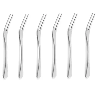 HENDI Slakkenvorkjes – set van 6 – roestvast staal – vaatwasmachinebestendig – 130 mm