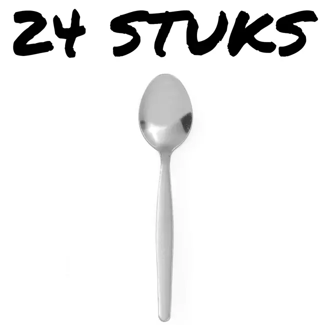 HENDI Koffielepels – Budget Line – Roestvast staal – Vaatwasmachinebestendig – 136 mm – 24 stuks