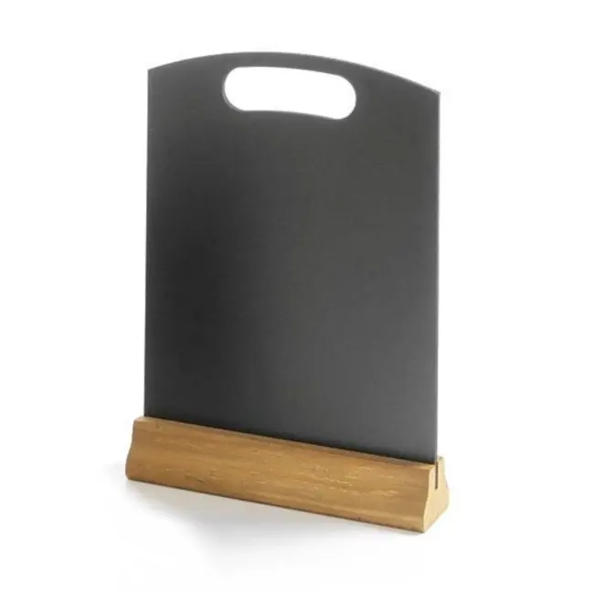 HENDI Tafel krijtbord met houten voet – set van 2 – 150x50x x(H)230mm – zwart