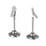HENDI Menukaarthouder – set van 2 – roestvast staal – ⌀40x(H)104mm