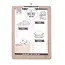 HENDI Menu klembord – MDF – Metalen klem – 240x330 mm