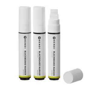 HENDI Krijtstiften – platte brede punt – 15 mm – wit – set van 3 stuks