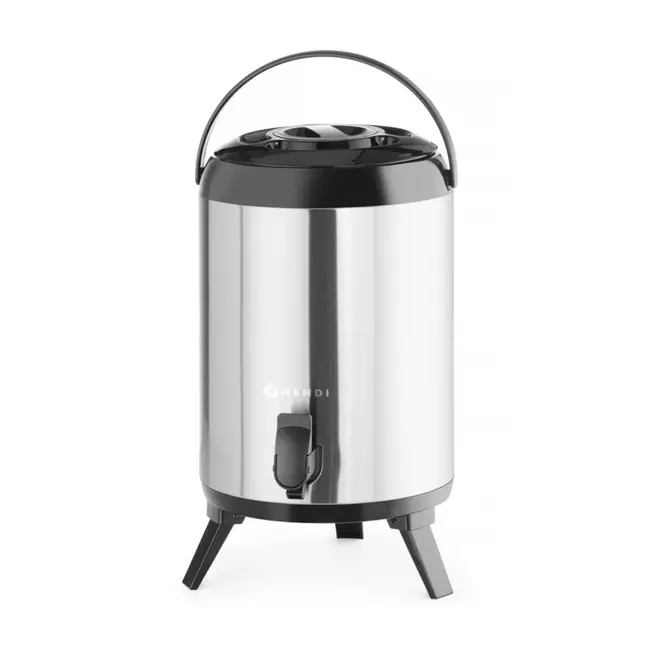 HENDI Waterdispenser – 10L – Roestvast staal – Temperatuurbestendig – Non-drip kraan