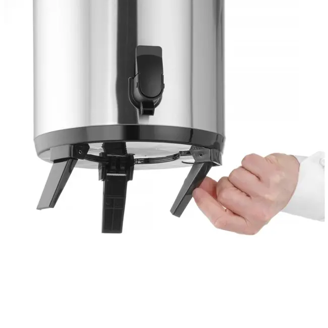 HENDI Waterdispenser – 10L – Roestvast staal – Temperatuurbestendig – Non-drip kraan