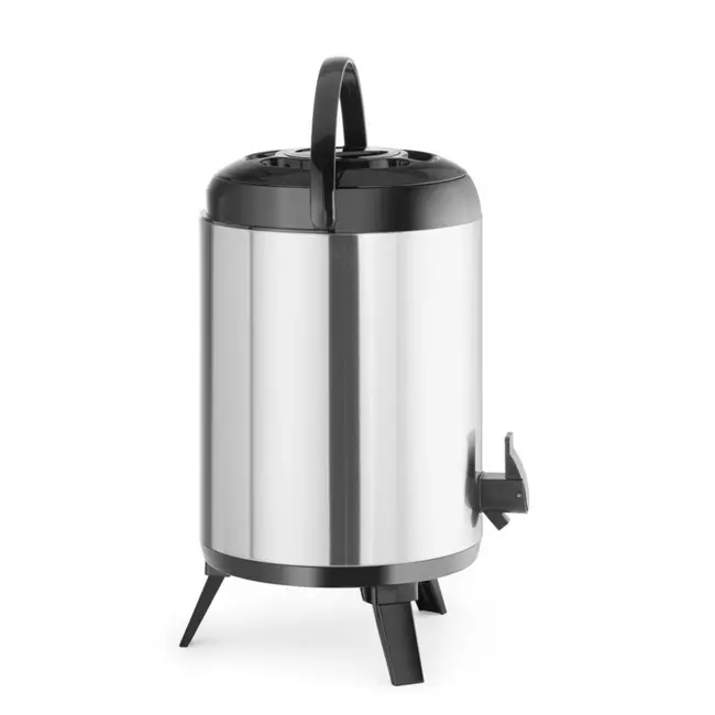 HENDI Waterdispenser – 10L – Roestvast staal – Temperatuurbestendig – Non-drip kraan