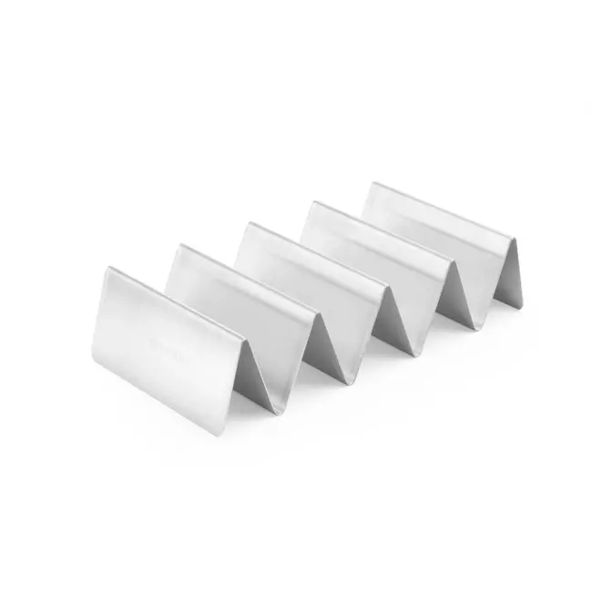 HENDI Tacohouder van roestvast staal, 4 vakken, 225 x 115 x 50 mm