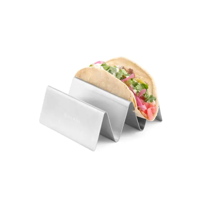 HENDI Taco houder – 2 vakken – roestvrij staal – 135x115x50 mm