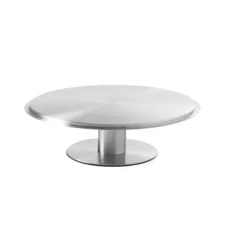 HENDI Roterend taartplateau – roestvast staal – antislip basis – ⌀300x90 mm