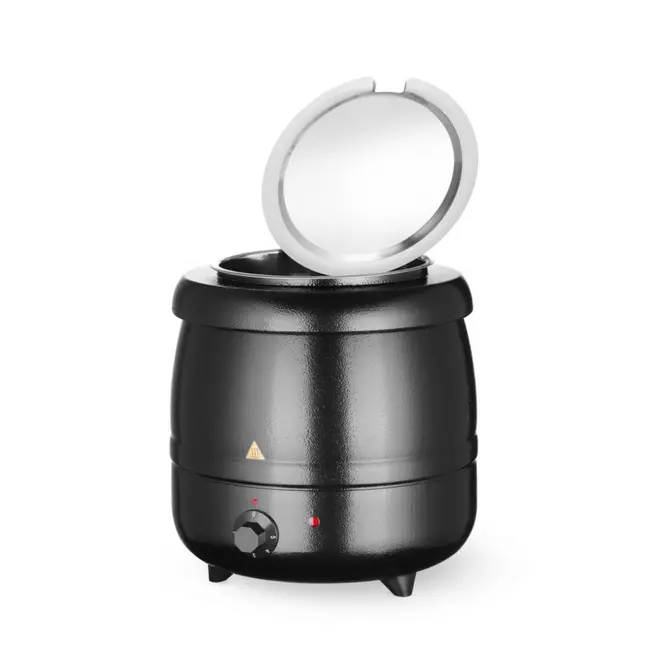 HENDI Soepketel – 8L – Zwart – Cool-touch handvat – Temperatuurregeling – Oververhittingsbeveiliging