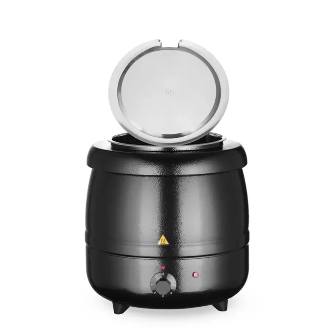 HENDI Soepketel – 8L – Zwart – Cool-touch handvat – Temperatuurregeling – Oververhittingsbeveiliging