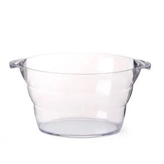 BarUp Ovale partytub – transparant – 470x290x230 mm – kunststof