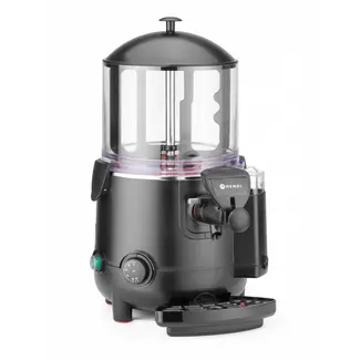 HENDI Chocolademelkdispenser – 10L – Bain-marie systeem – Anti-lek kraan – Roestvrij staal en polycarbonaat