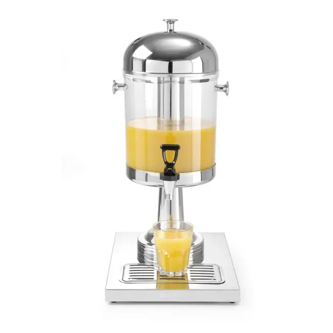 HENDI Sapdispenser – 8L – Met ijs cilinder koeling – Non-drip tapkraan – Helder polycarbonaat