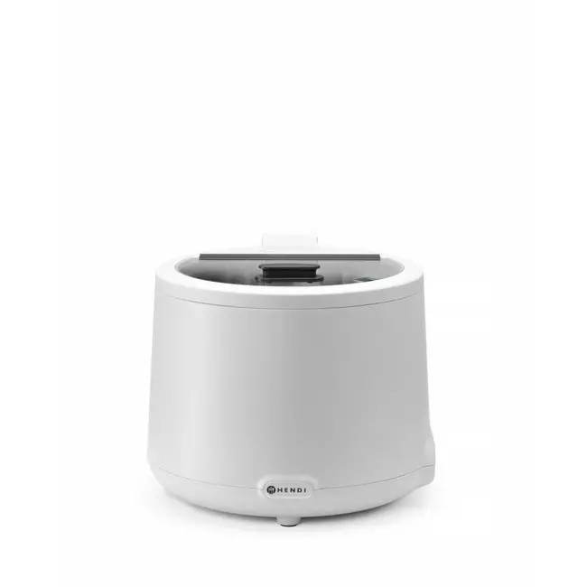 HENDI Stijlvolle soepketel – 8L – wit – digitaal display – hittebestendig polypropyleen – gehard glazen deksel