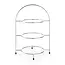 HENDI Serveerstandaard voor borden – verchroomd metaal – max. Ø 275 mm – 3 borden – 290x290x x(H)440 mm