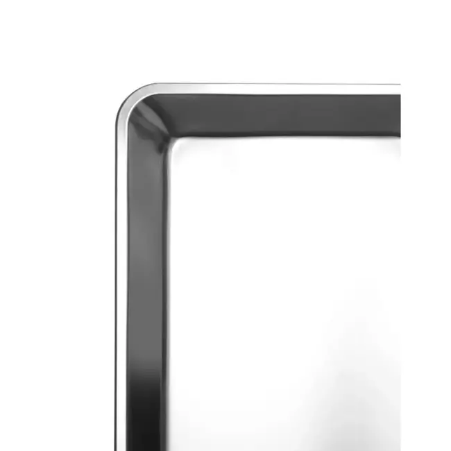 HENDI Serveerplateau – GN 1/1 – Roestvast staal – Brede rand – 530x325x20 mm