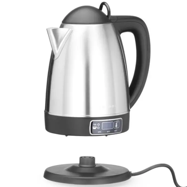 HENDI Draadloze waterkoker – temperatuurregeling – 1,8L – digitaal display – roestvrij staal