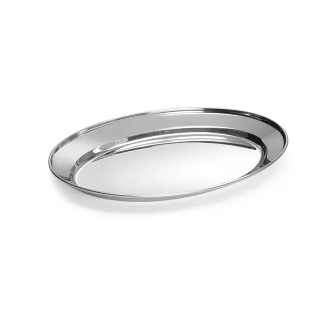 HENDI Ovale schotel – roestvrij staal – vaatwasmachinebestendig – 300x220 mm