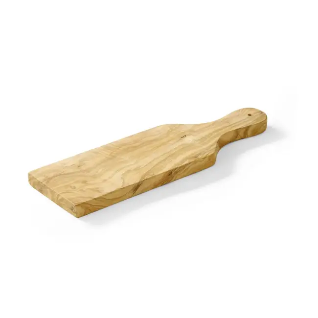 HENDI Serveerplank met handvat – olijfhout – ambachtelijk – 350x120x18 mm