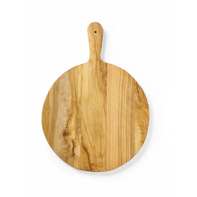 HENDI Ronde serveerplank olijfhout – antibacterieel – ⌀32 cm – handgemaakt – luxe uitstraling