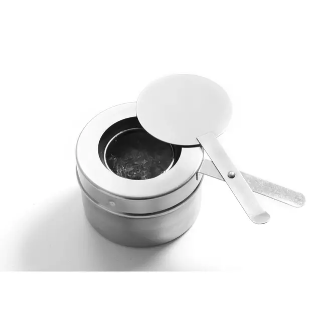 HENDI Houder voor brandpasta blikjes – set van 2 – roestvrij staal – ⌀90x(H)60mm