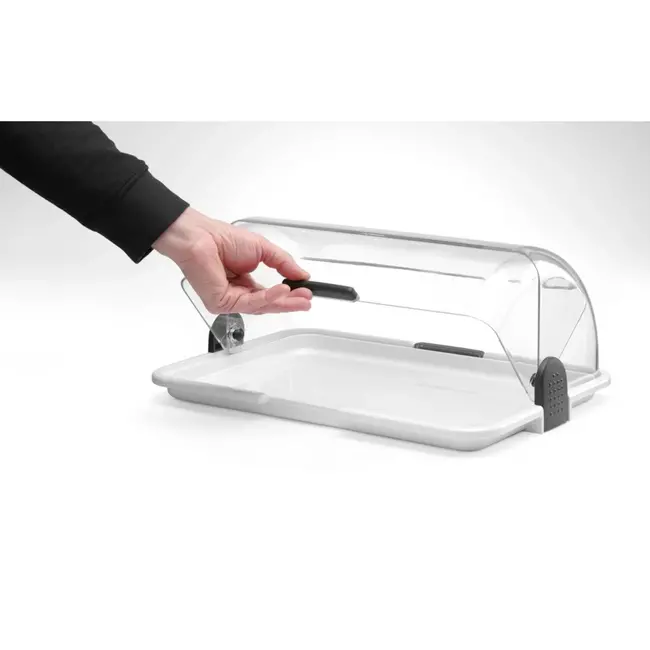 HENDI Roltop-presentatie – Transparante kap – Gemakkelijk toegang – 465x310x190 mm