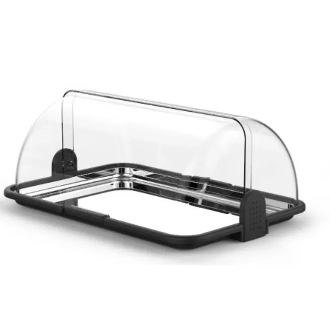 HENDI Roltop display – Koelen en verwarmen – 465x315x195 mm – Transparant – Vaatwasmachinebestendig