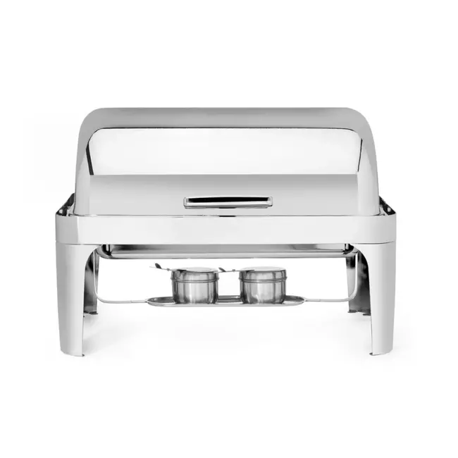 HENDI Rolltop chafing dish – fluisterstil deksel – 9L – roestvast staal – 660x490x460 mm