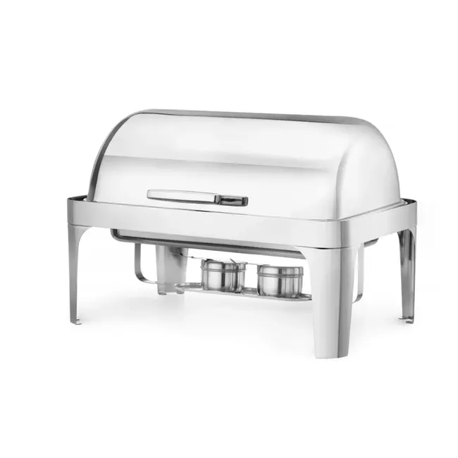 HENDI Rolltop chafing dish – fluisterstil deksel – 9L – roestvast staal – 660x490x460 mm