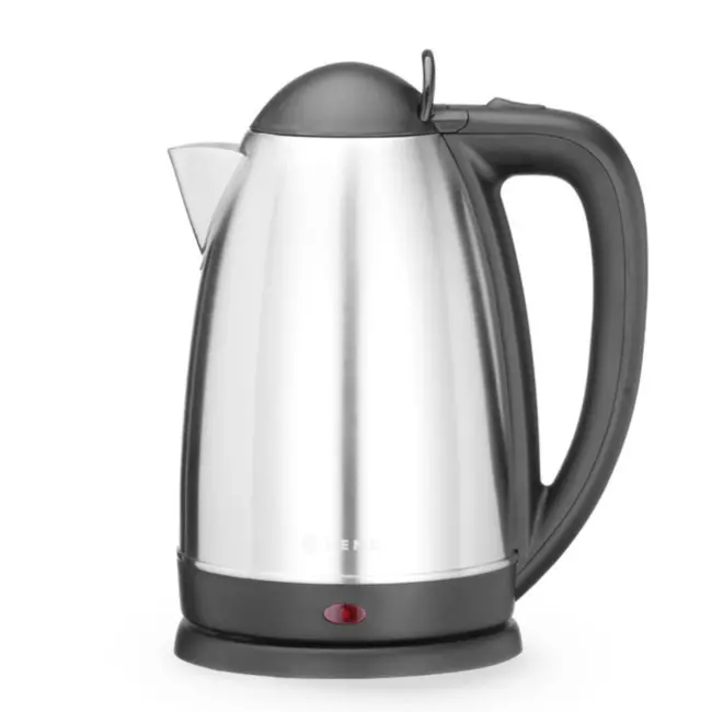 HENDI Elektrische waterkoker – 2,5 L – 2150W – 360° draaibaar – RVS – Droogkookbeveiliging