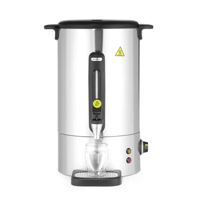HENDI Warme dranken ketel – elegant ontwerp – non-drip kraan – 16 liter – roestvast staal