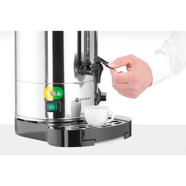 HENDI Dubbelwandige ketel – 18L – energiebesparend – roestvast staal – traploze thermostaat