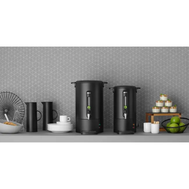 HENDI Warme dranken ketel – mat zwart – 16L – non-drip kraan – instelbare temperatuur