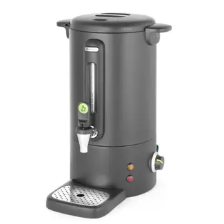 HENDI Warme dranken ketel – mat zwart – 9L – non-drip kraan – magnetische lekbak