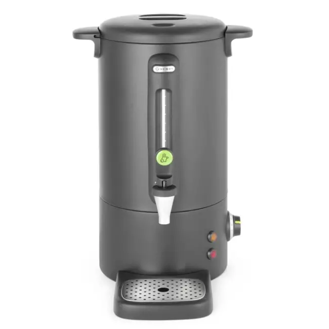 HENDI Warme dranken ketel – mat zwart – 9L – non-drip kraan – magnetische lekbak