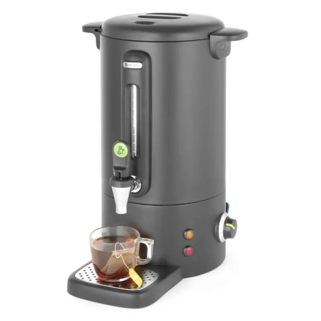 HENDI Warme dranken ketel – mat zwart – 9L – non-drip kraan – magnetische lekbak