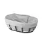 HENDI Ovaal broodmandje met wasbare zak – matzwarte afwerking – 250x160x75 mm