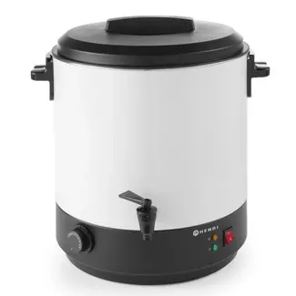 HENDI Warme dranken ketel – 25L – wit – regelbare thermostaat – non-dripkraan