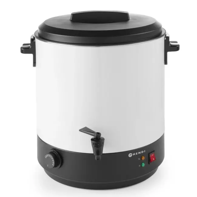 HENDI Warme dranken ketel – 25L – wit – regelbare thermostaat – non-dripkraan