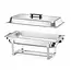 HENDI Complete chafing dish set – roestvrij staal – GN 1/1 – set van 4 stuks – vaatwasmachinebestendig