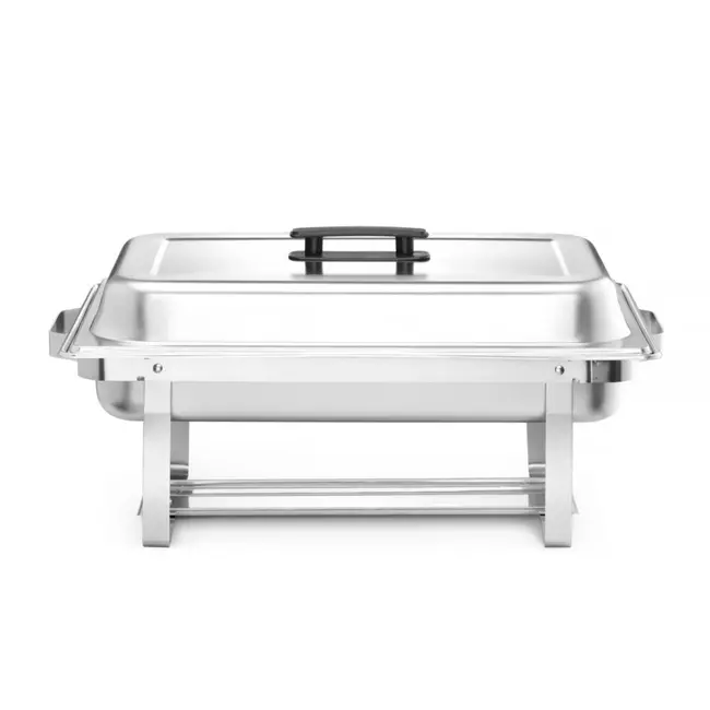 HENDI Complete chafing dish set – roestvrij staal – GN 1/1 – set van 4 stuks – vaatwasmachinebestendig
